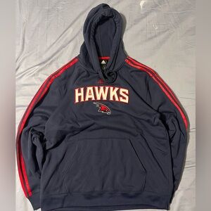 Adidas pullover Hoodie Atlanta Hawks jersey style size XL navy blue
